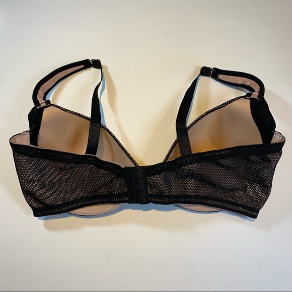 38C Vince Camuto nude and black full figure t-shirt cup bra w comfort straps - Picture 3 of 11